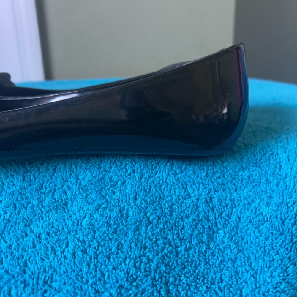 Kate Spade Jade Jelly Black Flats with Floral Accent Sz 9 - Picture 10 of 14